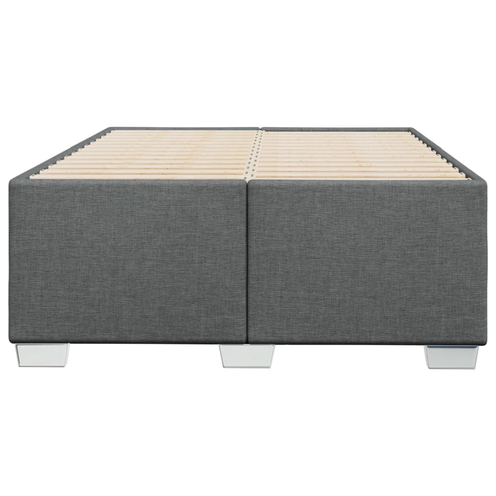 vidaXL Cadru de pat fără saltea gri închis 120x190 cm țesătură