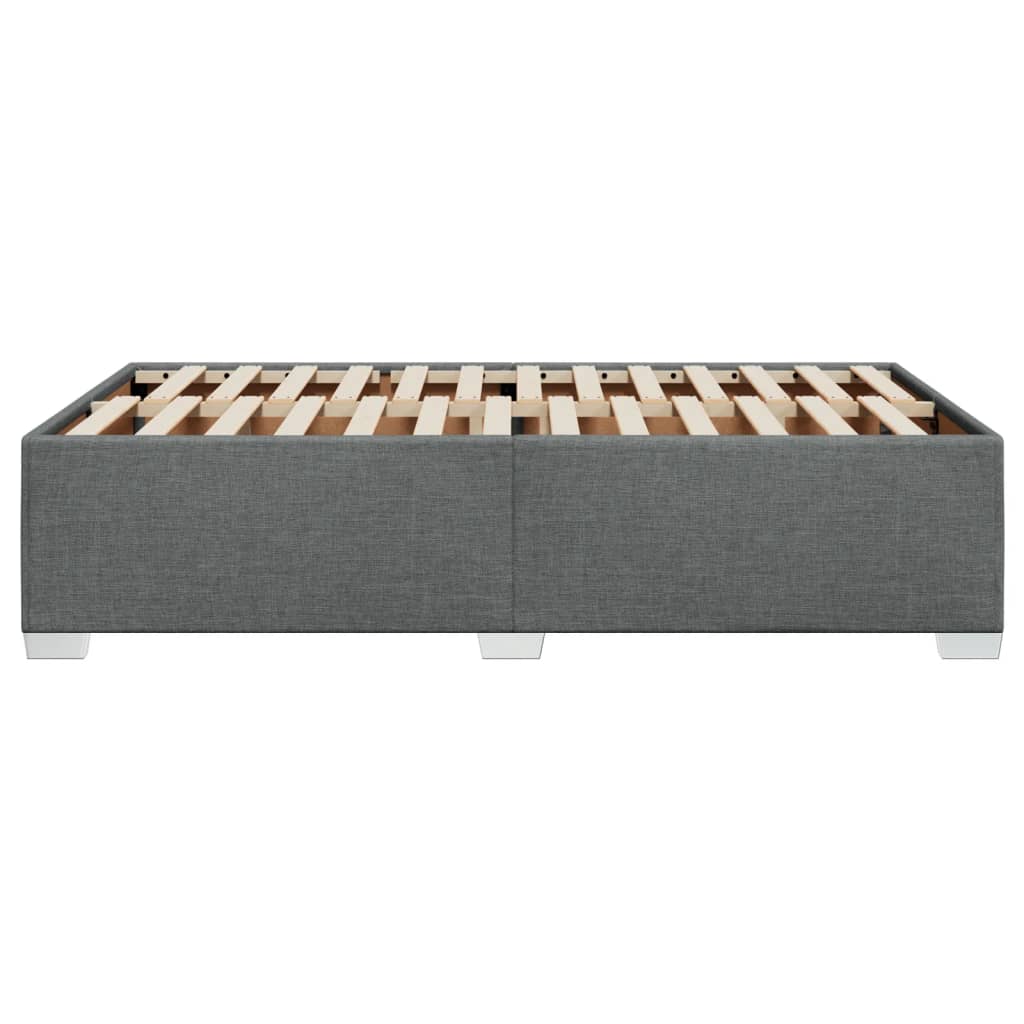 vidaXL Cadru de pat fără saltea gri închis 120x190 cm țesătură