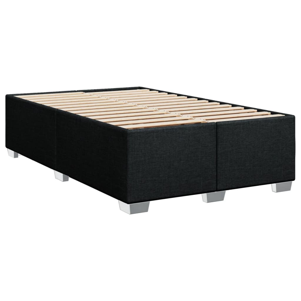 vidaXL Cadru de pat fără saltea Negru 120x190 cm țesătură