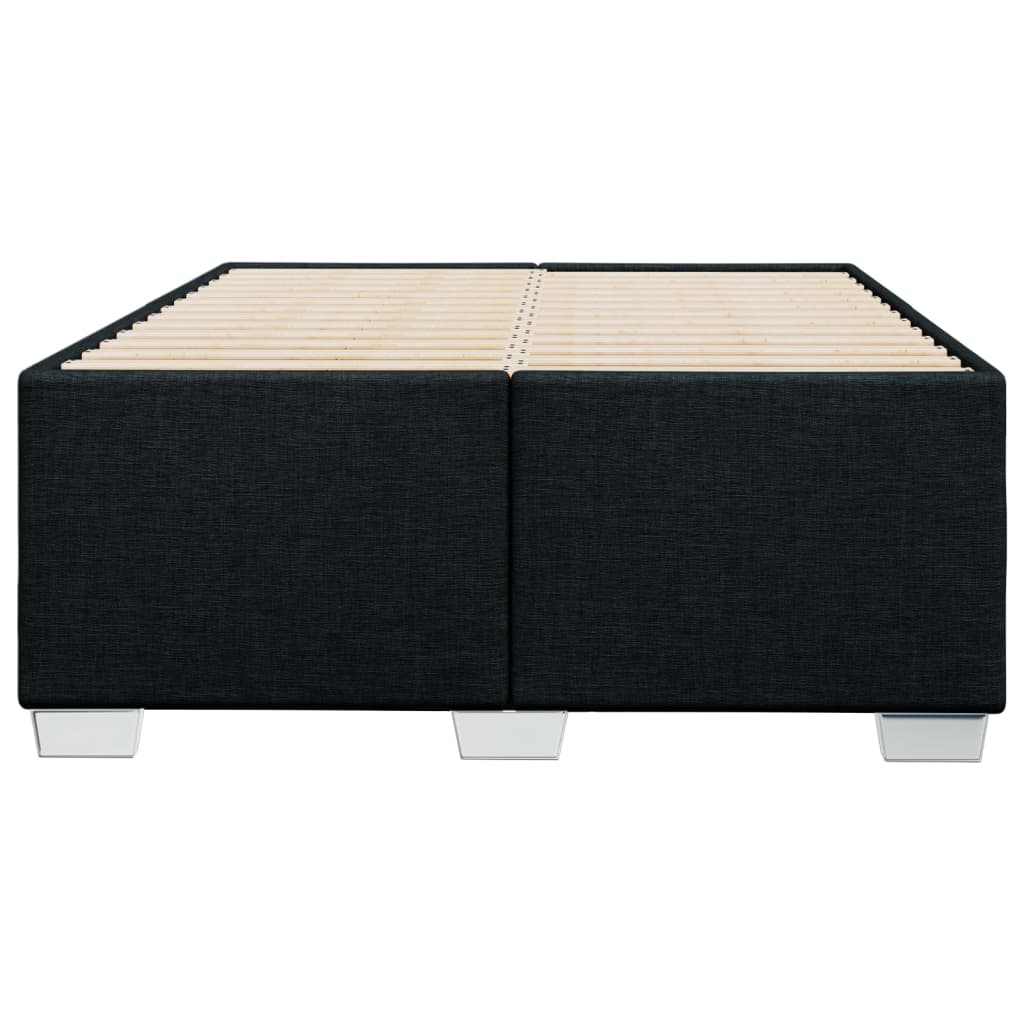 vidaXL Cadru de pat fără saltea Negru 120x190 cm țesătură