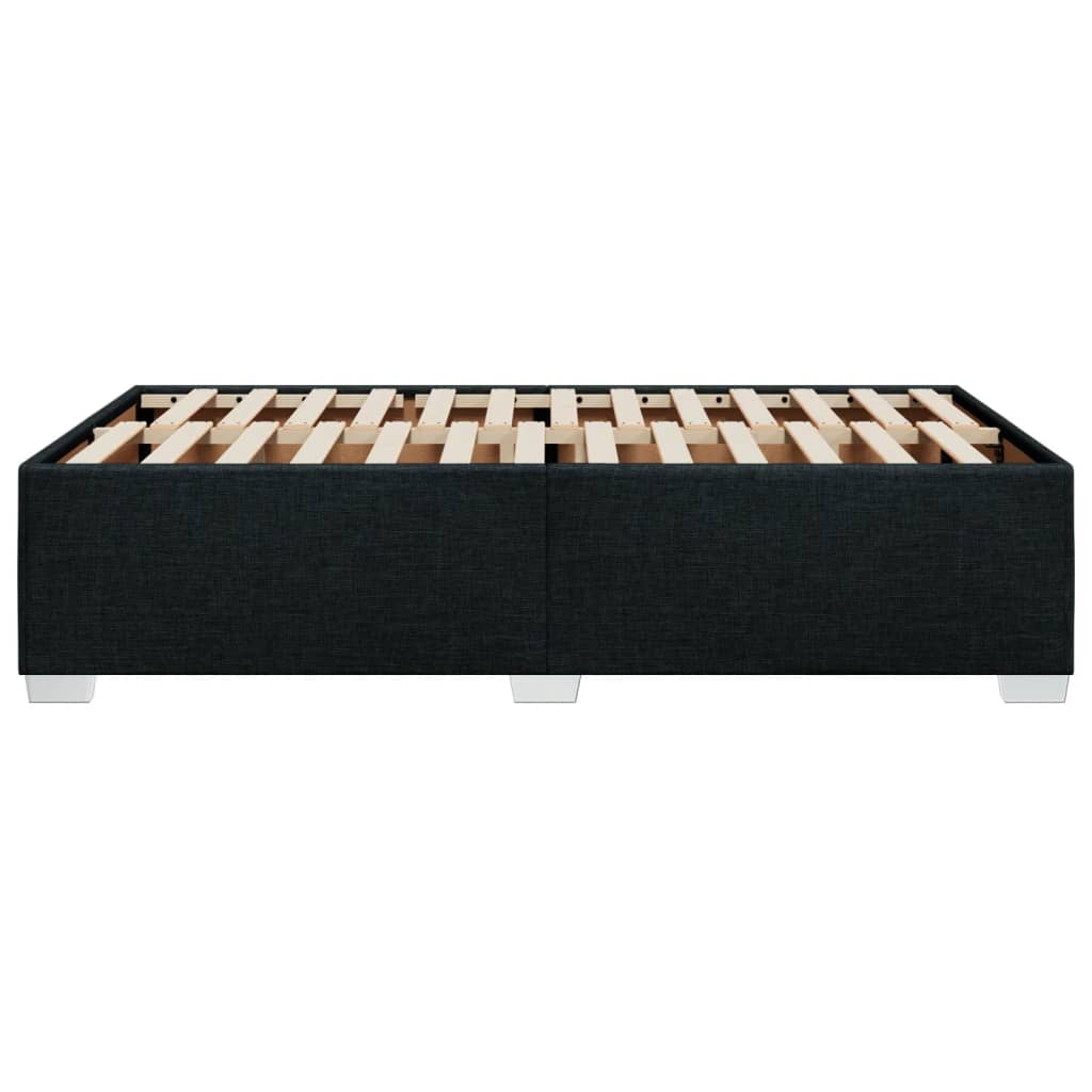 vidaXL Cadru de pat fără saltea Negru 120x190 cm țesătură