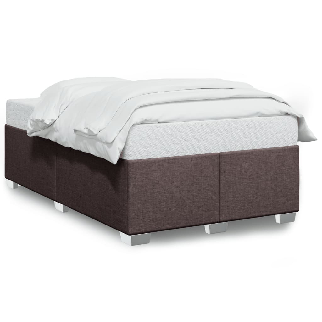 vidaXL Cadru de pat fără saltea țesătură maro 120x190 cm țesătură