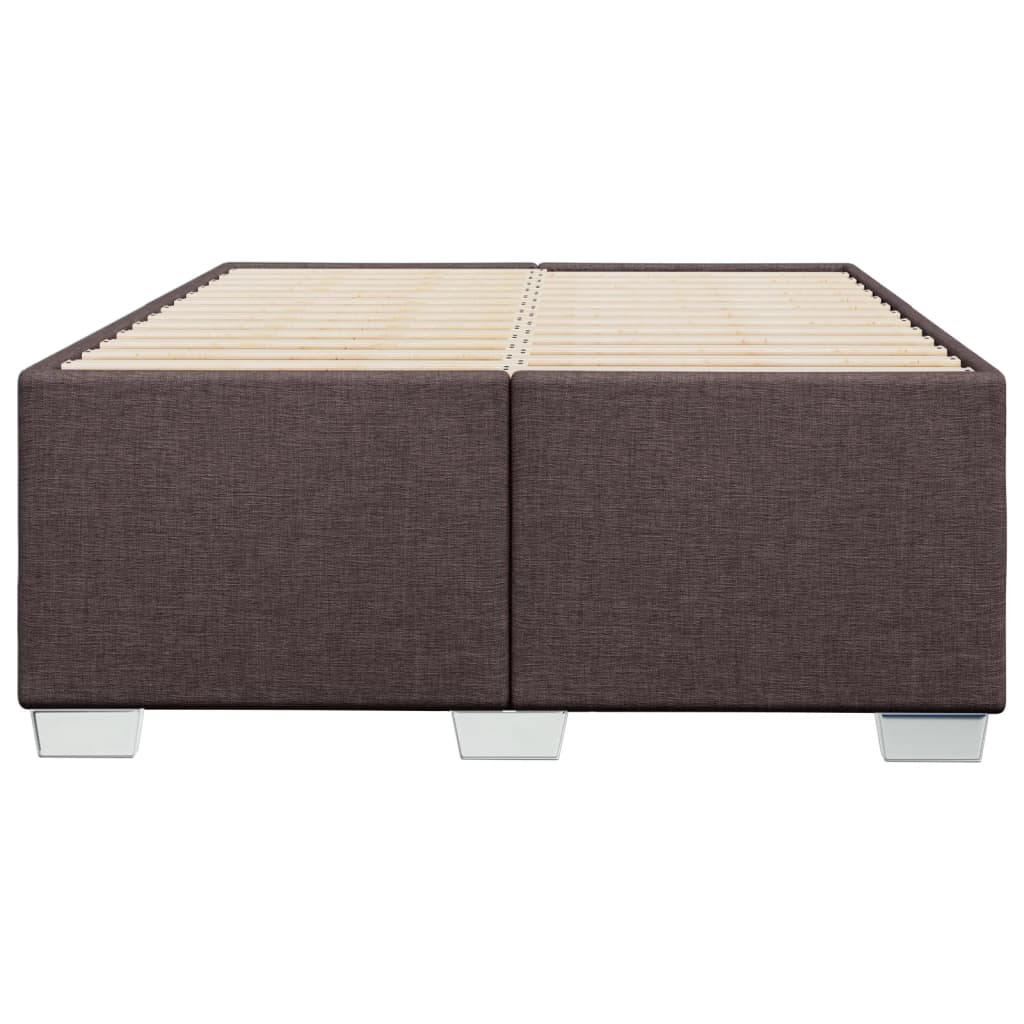 vidaXL Cadru de pat fără saltea țesătură maro 120x190 cm țesătură