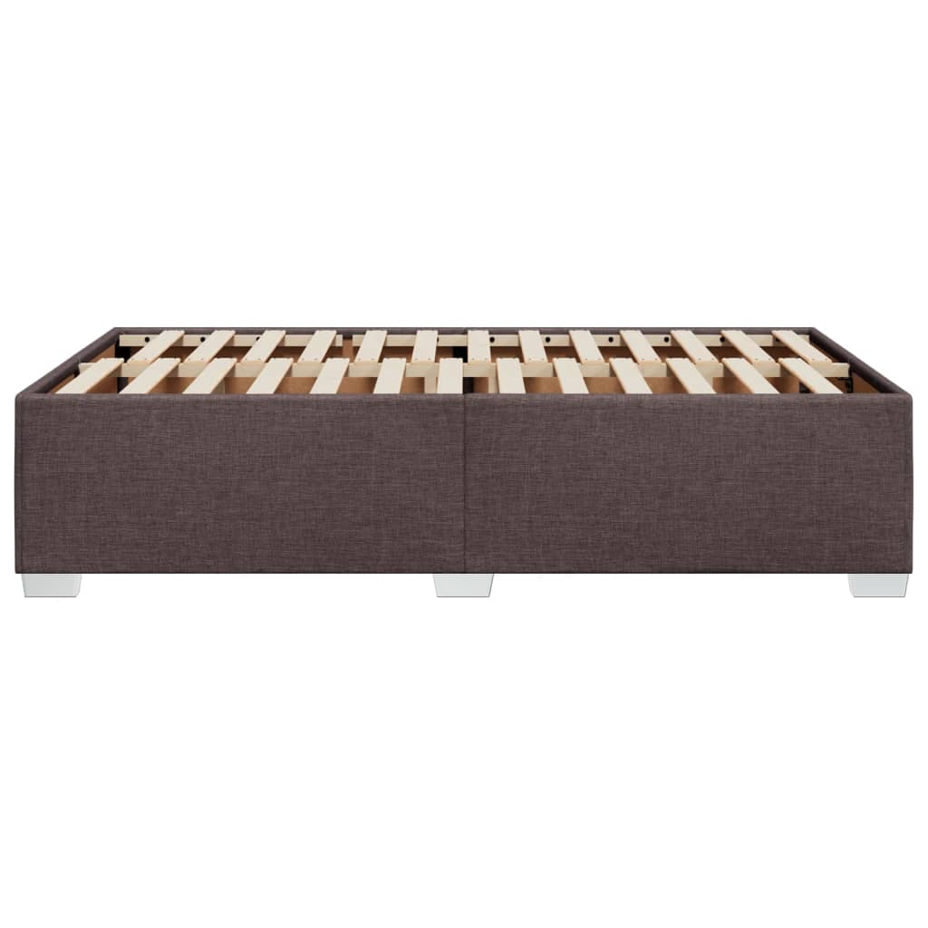 vidaXL Cadru de pat fără saltea țesătură maro 120x190 cm țesătură