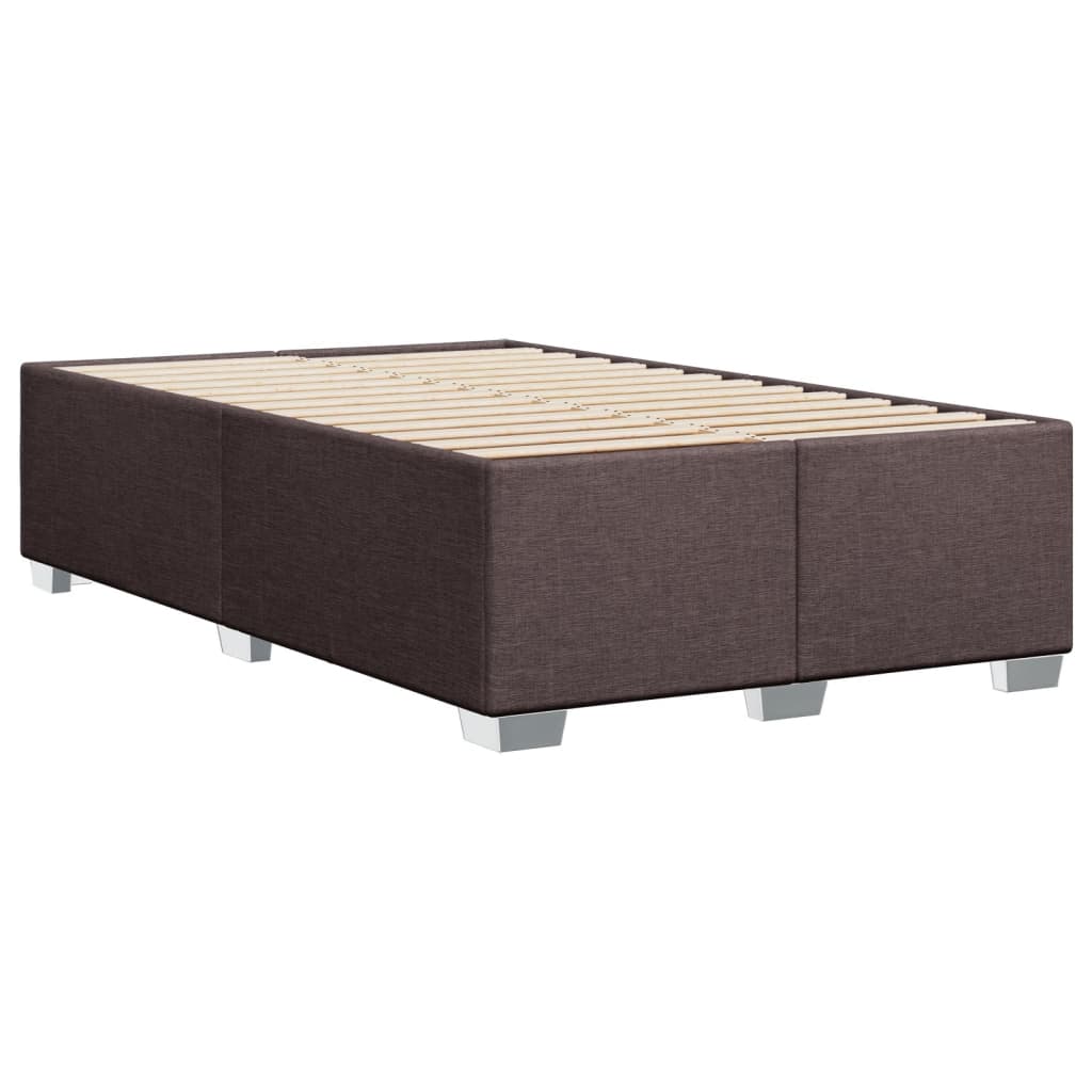 vidaXL Cadru de pat fără saltea țesătură maro 120x190 cm țesătură