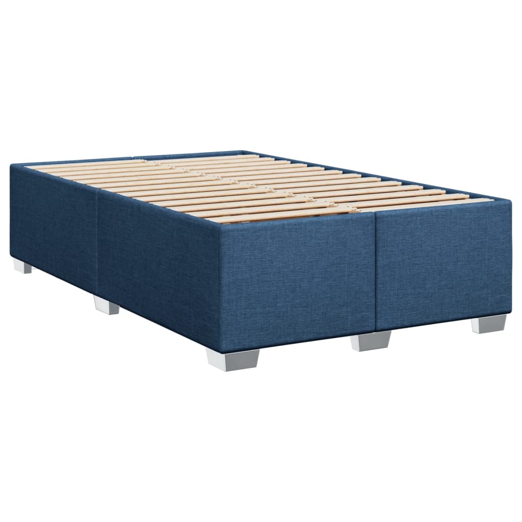 vidaXL Cadru de pat fără saltea Albastru 120x190 cm țesătură