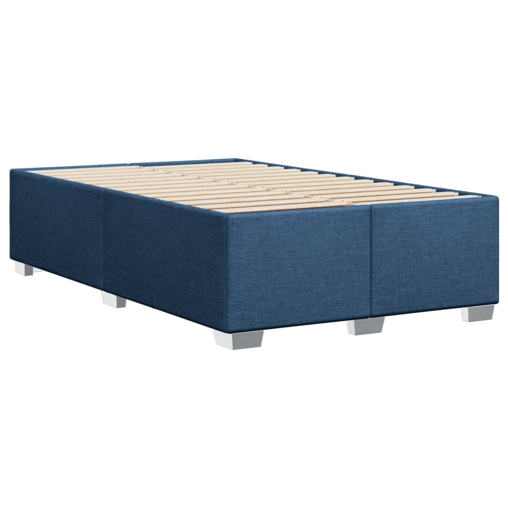vidaXL Cadru de pat fără saltea Albastru 120x190 cm țesătură