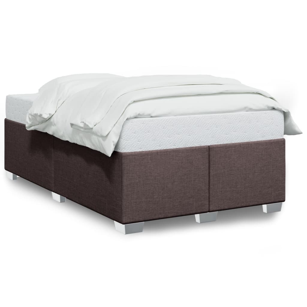 vidaXL Cadru de pat fără saltea, maro închis, 120x200 cm, textil vidaXL Cadru de pat fără saltea, maro închis, 120x200 cm, textil
