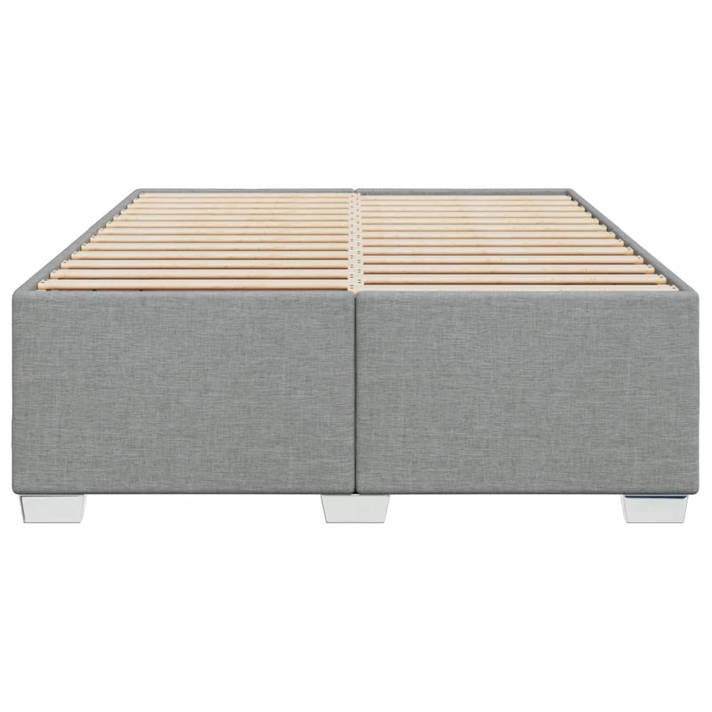 vidaXL Cadru de pat fără saltea, gri deschis, 140x190 cm, textil