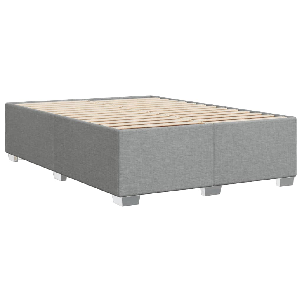vidaXL Cadru de pat fără saltea, gri deschis, 140x190 cm, textil