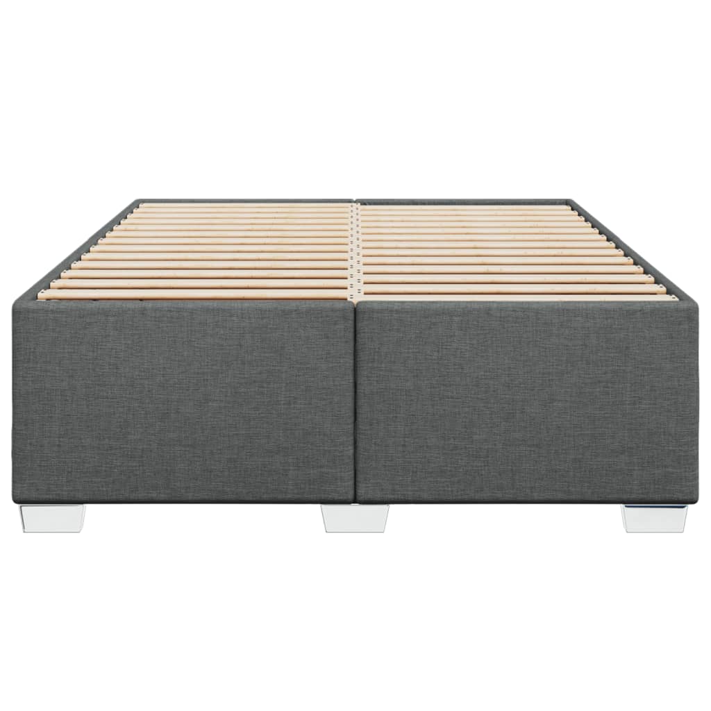 vidaXL Cadru de pat fără saltea, gri închis, 140x190 cm, textil