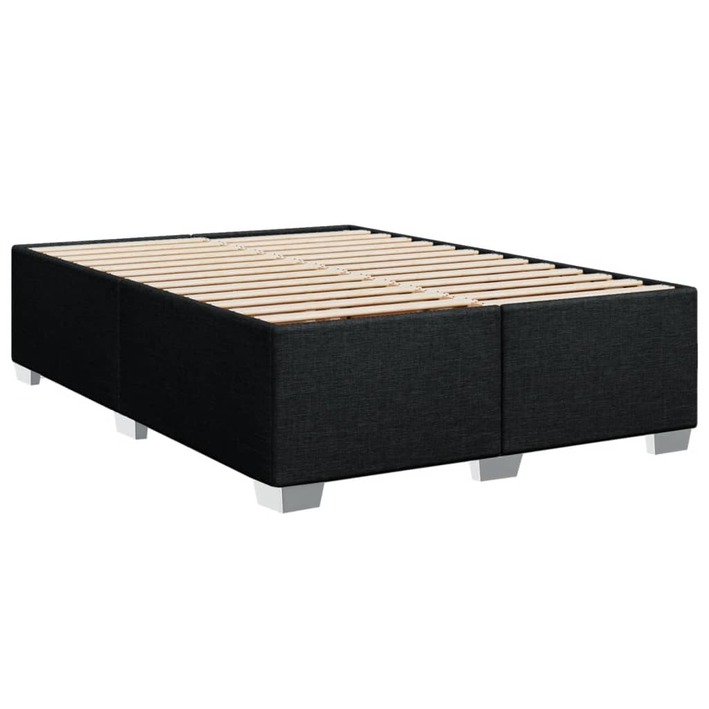 vidaXL Cadru de pat fără saltea, negru, 140x190 cm, textil vidaXL Cadru de pat fără saltea, negru, 140x190 cm, textil
