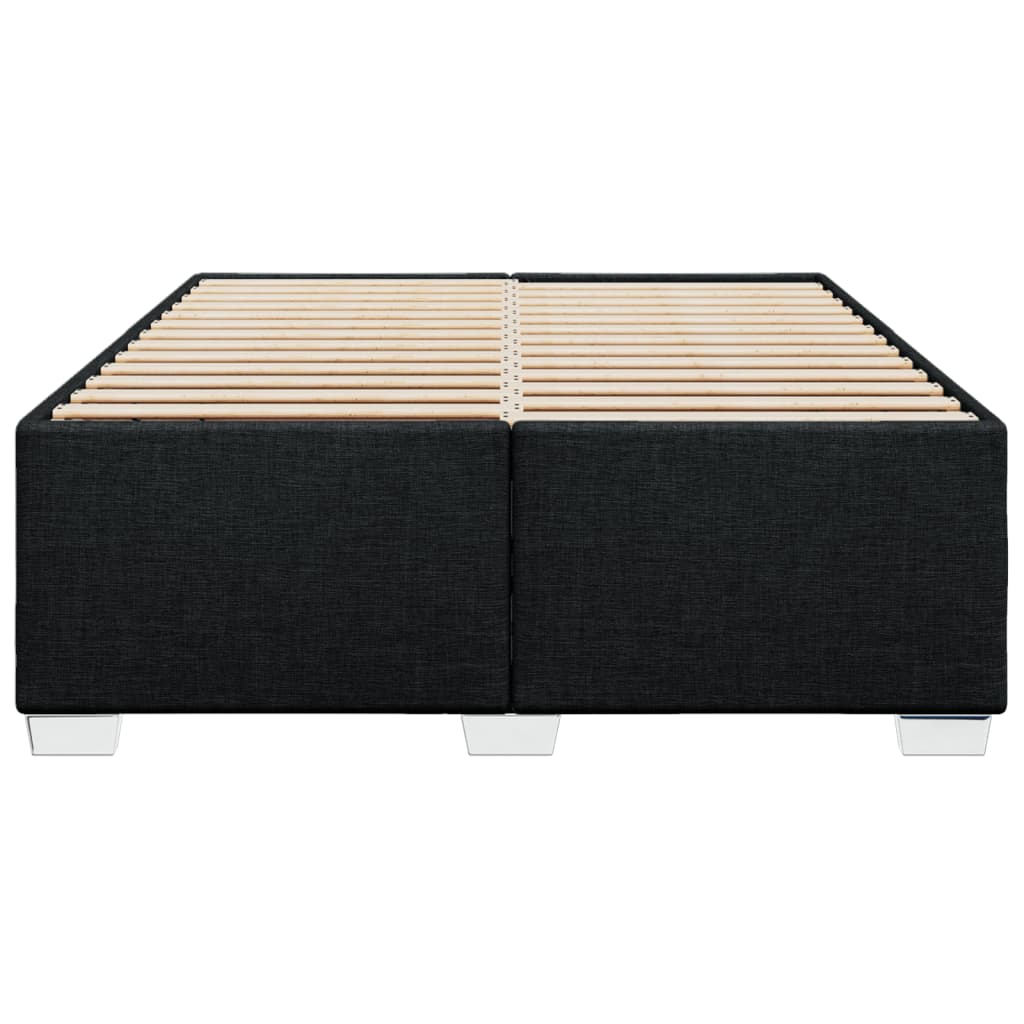 vidaXL Cadru de pat fără saltea, negru, 140x190 cm, textil vidaXL Cadru de pat fără saltea, negru, 140x190 cm, textil