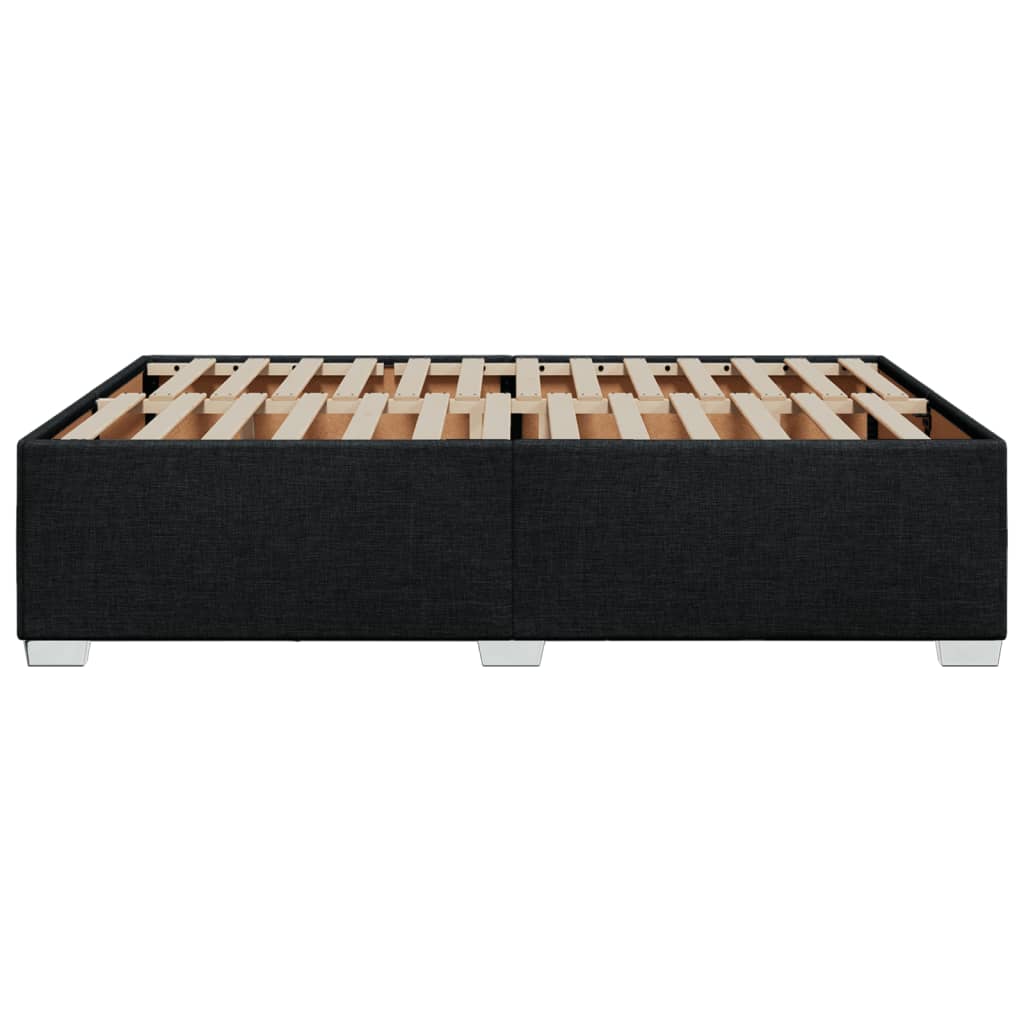 vidaXL Cadru de pat fără saltea, negru, 140x190 cm, textil vidaXL Cadru de pat fără saltea, negru, 140x190 cm, textil