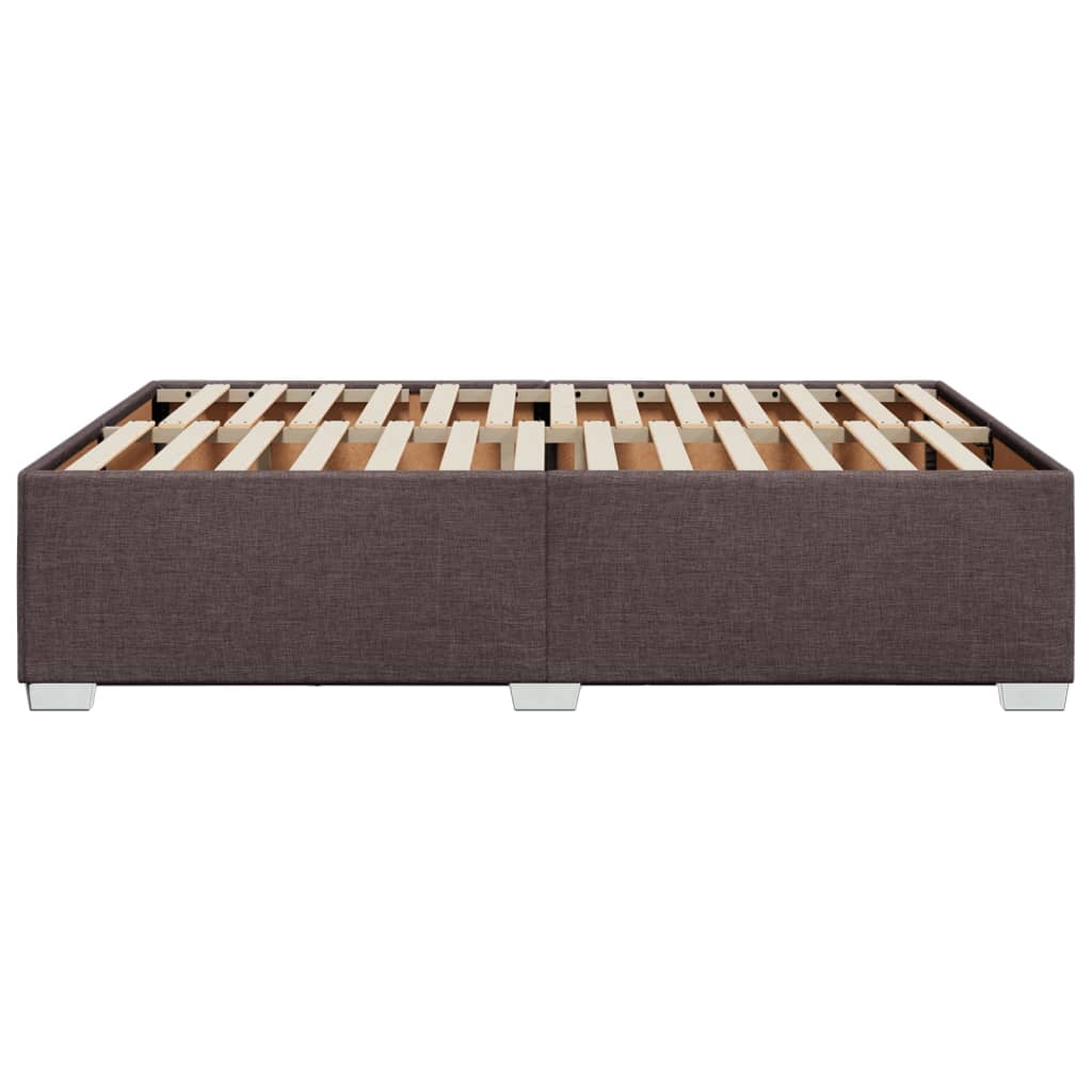vidaXL Cadru de pat fără saltea, maro închis, 140x200 cm, textil vidaXL Cadru de pat fără saltea, maro închis, 140x200 cm, textil
