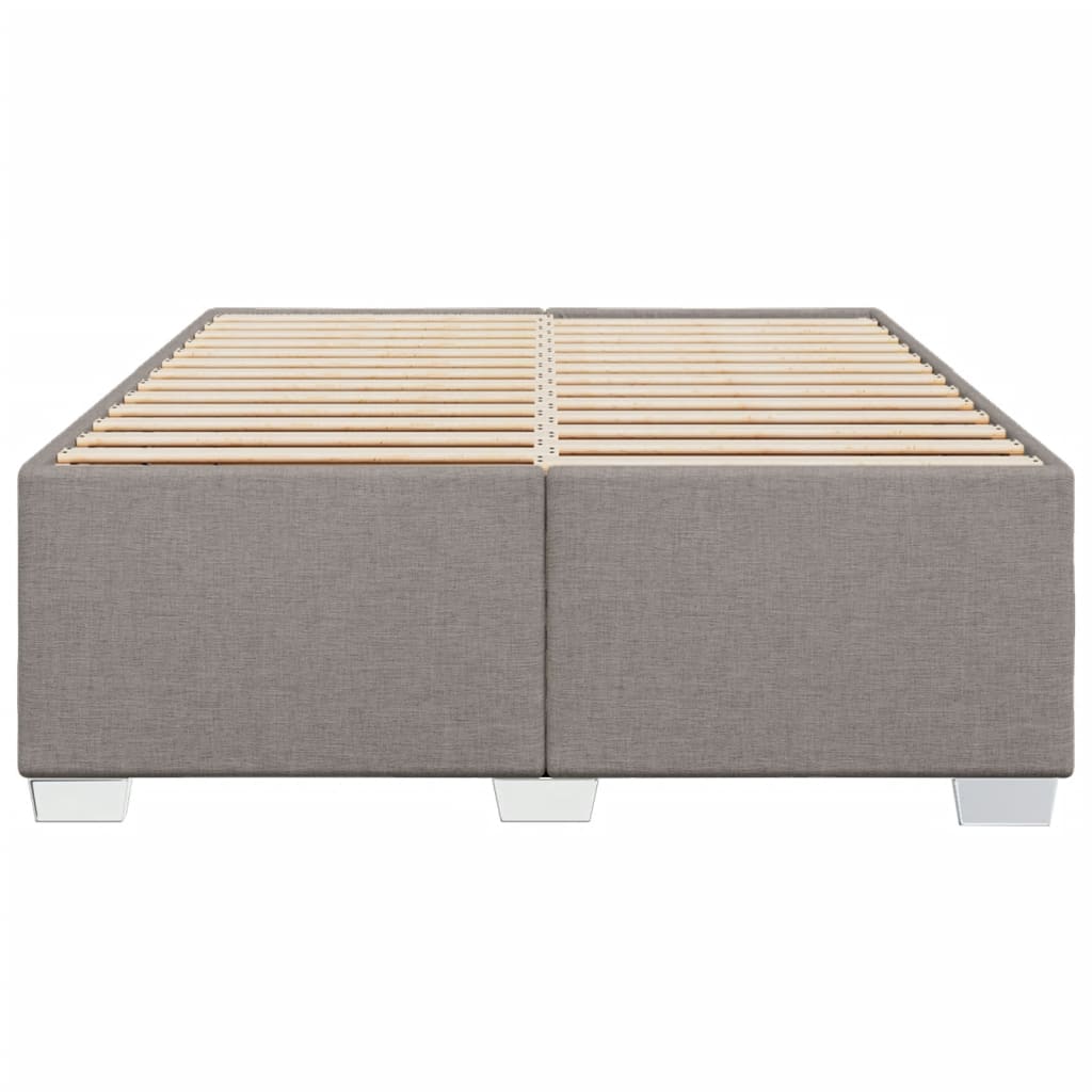 vidaXL Cadru de pat fără saltea, gri taupe, 140x190 cm, textil vidaXL Cadru de pat fără saltea, gri taupe, 140x190 cm, textil