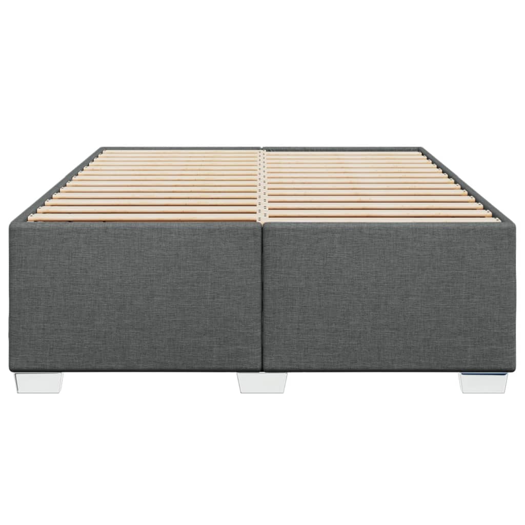 vidaXL Cadru de pat fără saltea, gri închis, 140x200 cm, textil