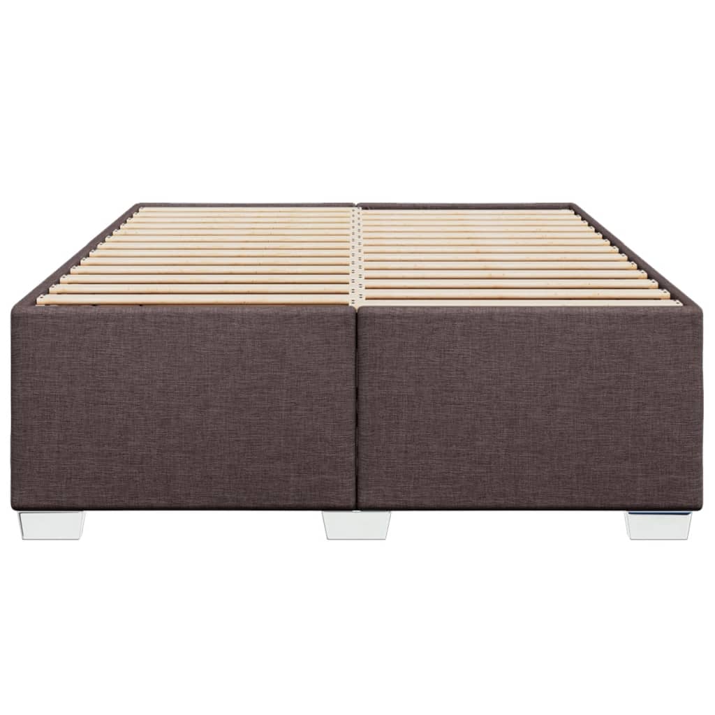 vidaXL Cadru de pat fără saltea, maro închis, 140x200 cm, textil vidaXL Cadru de pat fără saltea, maro închis, 140x200 cm, textil