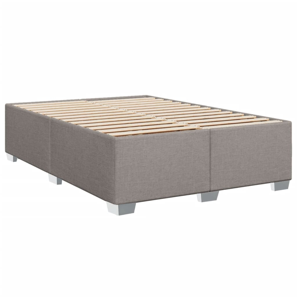 vidaXL Cadru de pat fără saltea, gri taupe, 140x200 cm, textil vidaXL Cadru de pat fără saltea, gri taupe, 140x200 cm, textil
