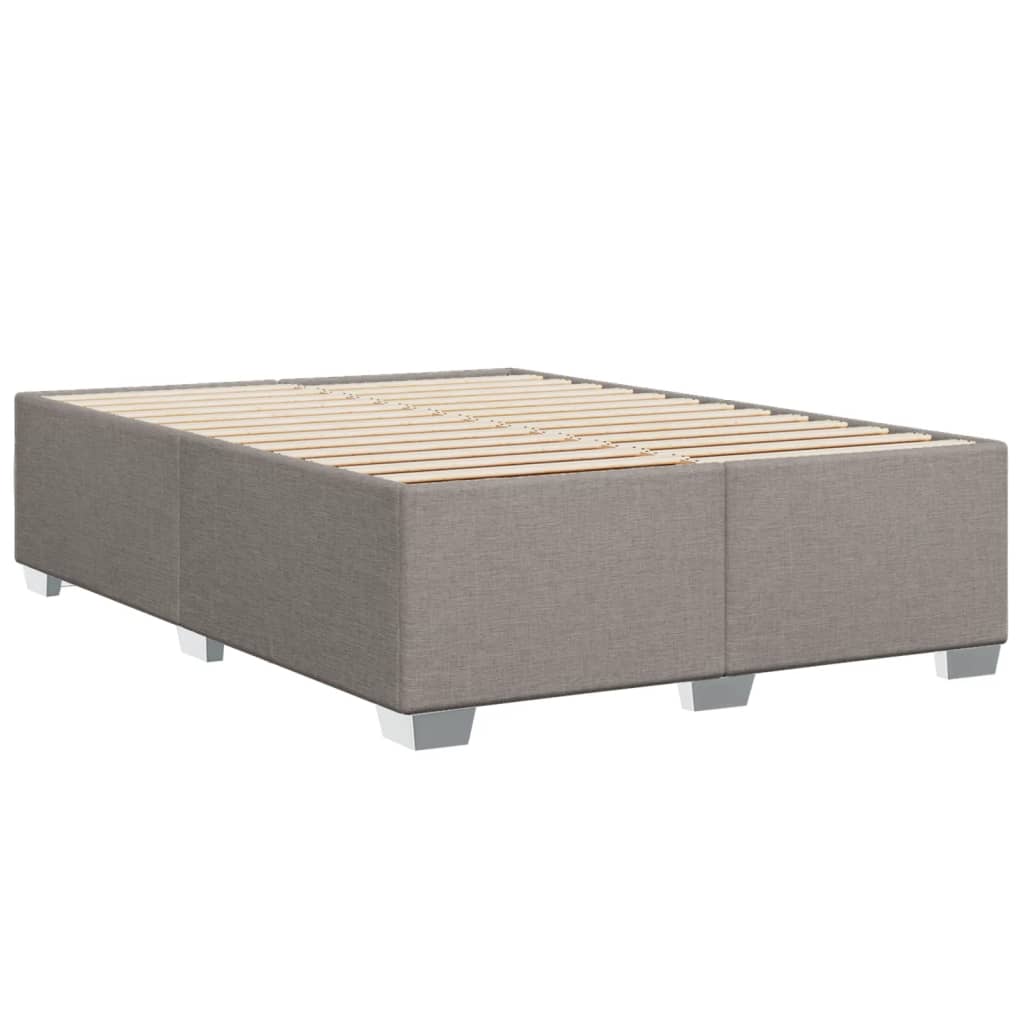 vidaXL Cadru de pat fără saltea, gri taupe, 140x200 cm, textil vidaXL Cadru de pat fără saltea, gri taupe, 140x200 cm, textil