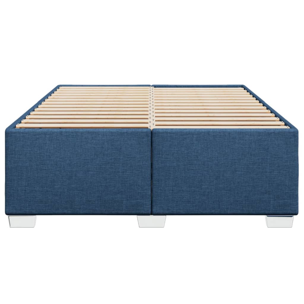vidaXL Cadru de pat fără saltea, albastru, 140x200 cm, textil