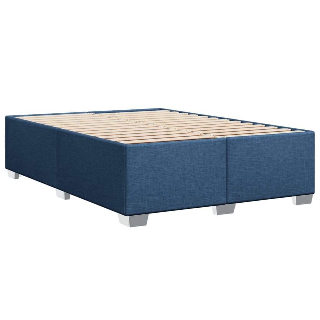 vidaXL Cadru de pat fără saltea, albastru, 140x200 cm, textil