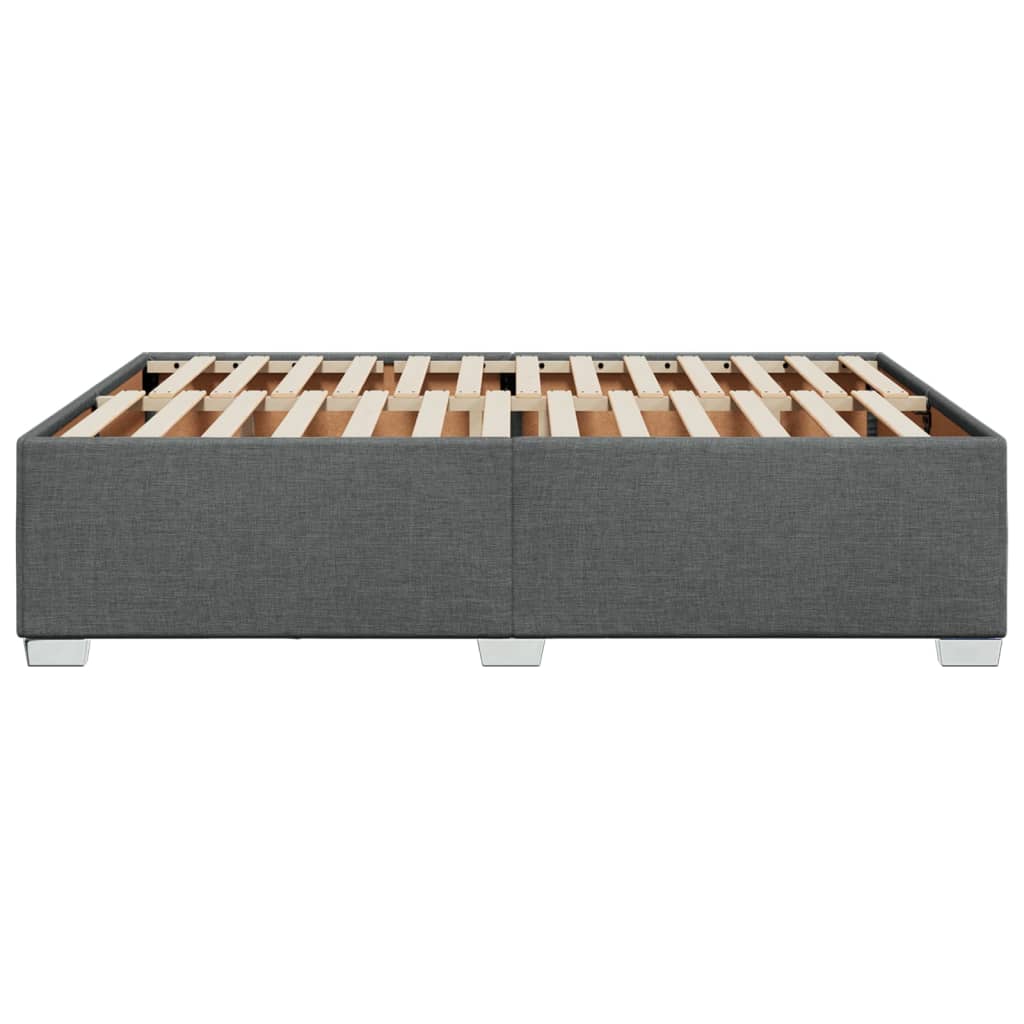 vidaXL Cadru de pat fără saltea, gri închis, 160x200 cm, textil