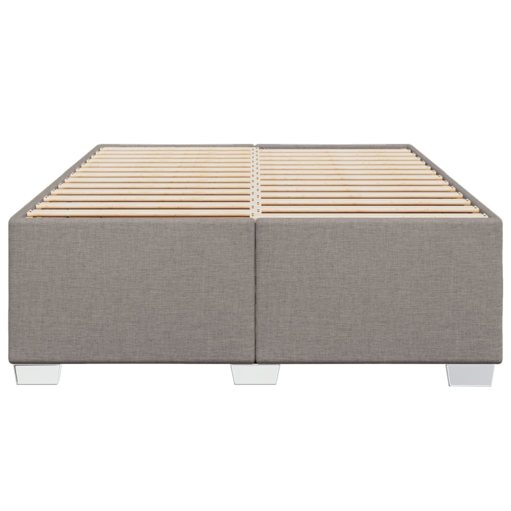 vidaXL Cadru de pat fără saltea, gri taupe, 160x200 cm, textil vidaXL Cadru de pat fără saltea, gri taupe, 160x200 cm, textil