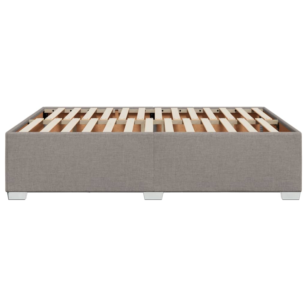 vidaXL Cadru de pat fără saltea, gri taupe, 160x200 cm, textil vidaXL Cadru de pat fără saltea, gri taupe, 160x200 cm, textil