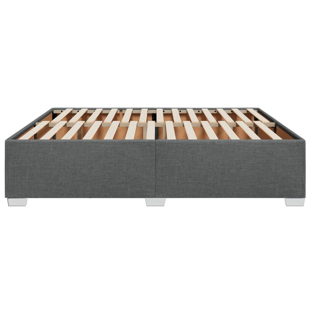 vidaXL Cadru de pat fără saltea, gri închis, 180x200 cm, textil