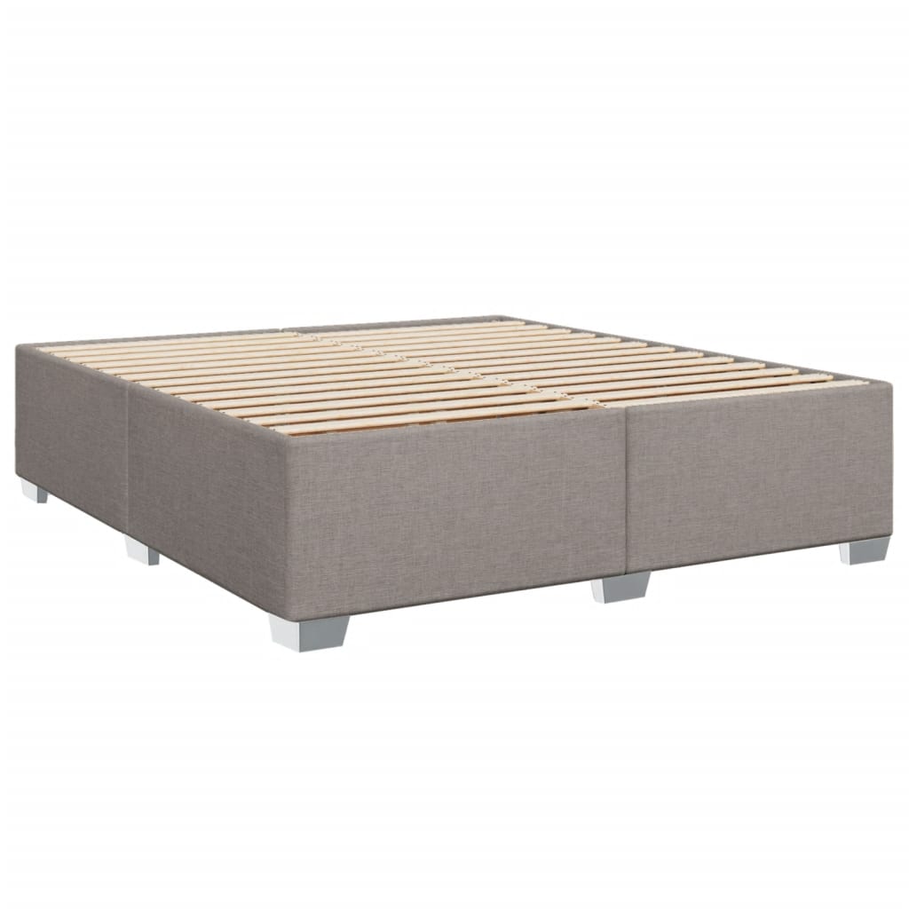 vidaXL Cadru de pat fără saltea, gri taupe, 180x200 cm, textil vidaXL Cadru de pat fără saltea, gri taupe, 180x200 cm, textil