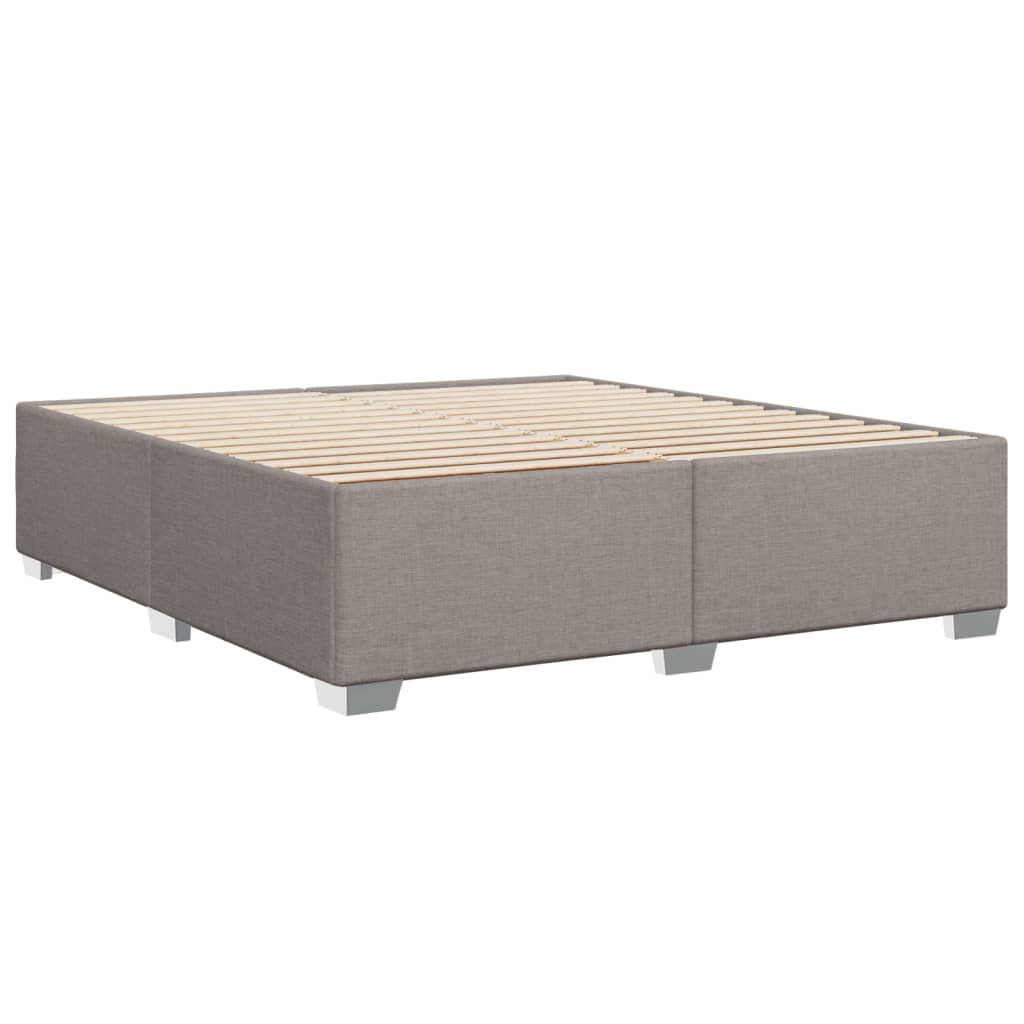 vidaXL Cadru de pat fără saltea, gri taupe, 180x200 cm, textil vidaXL Cadru de pat fără saltea, gri taupe, 180x200 cm, textil