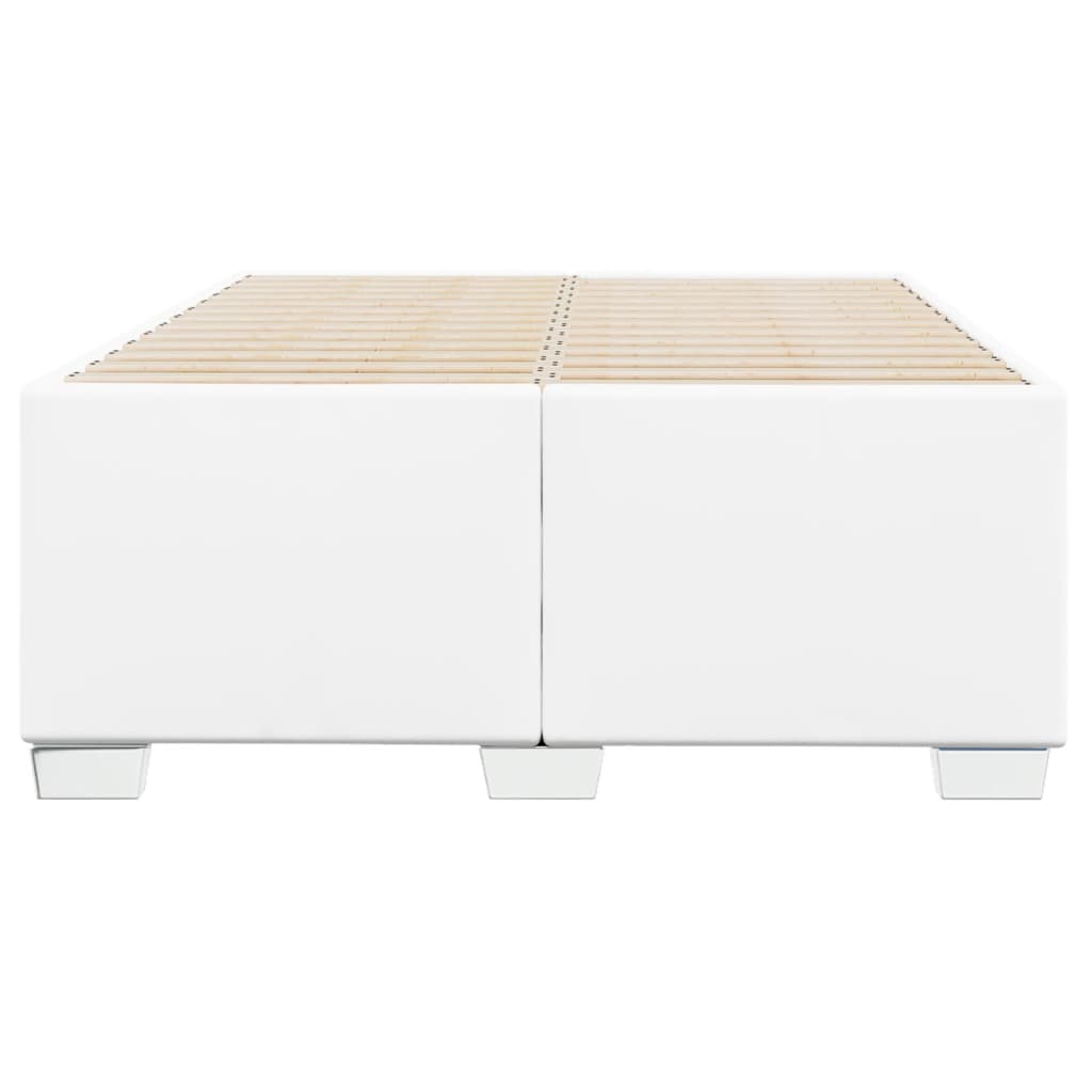 vidaXL Cadru de pat fără saltea alb 120x190 cm piele artificială
