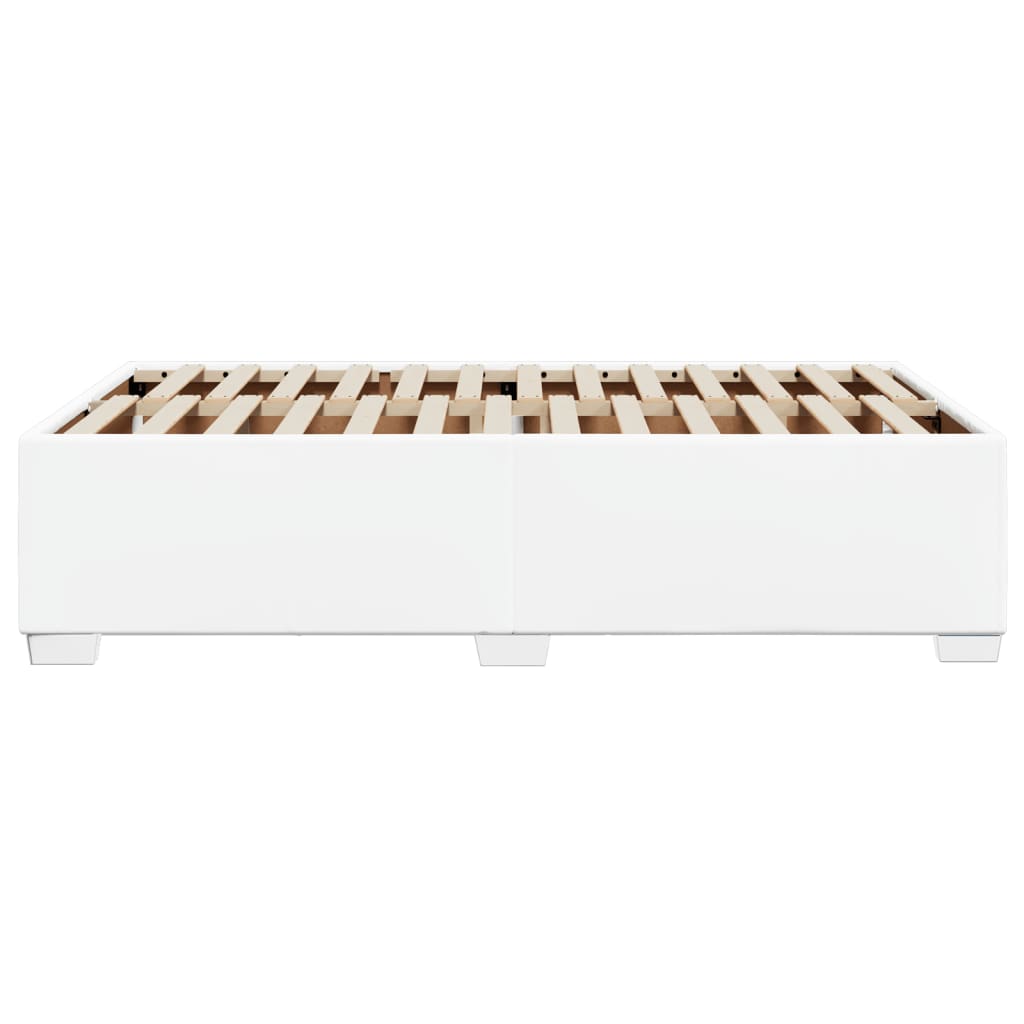 vidaXL Cadru de pat fără saltea alb 120x190 cm piele artificială