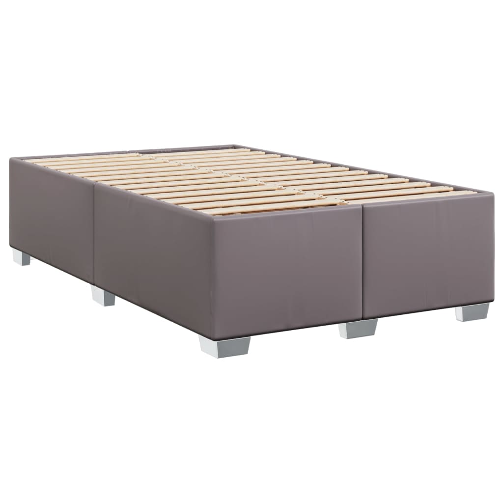 vidaXL Cadru de pat fără saltea gri 120x190 cm piele artificială