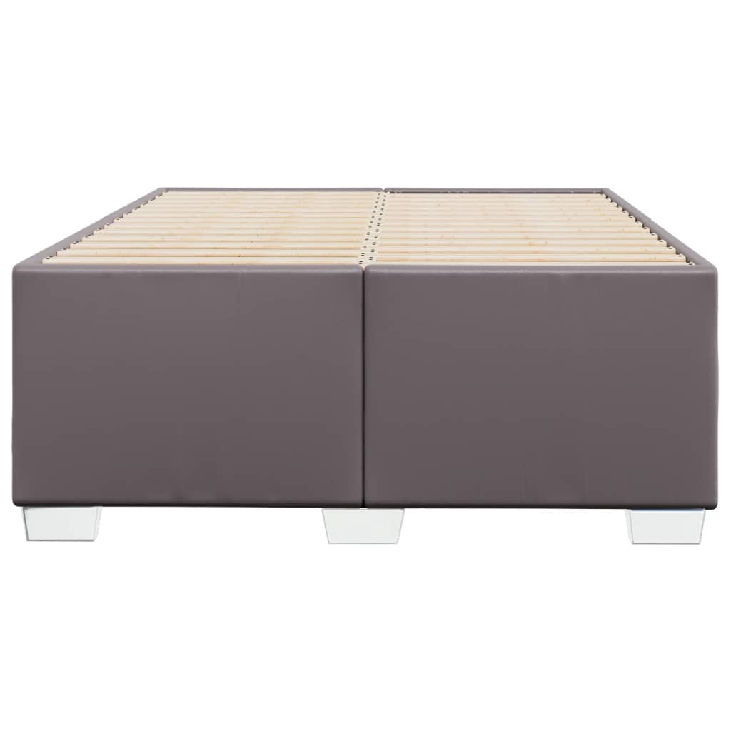 vidaXL Cadru de pat fără saltea gri 120x190 cm piele artificială