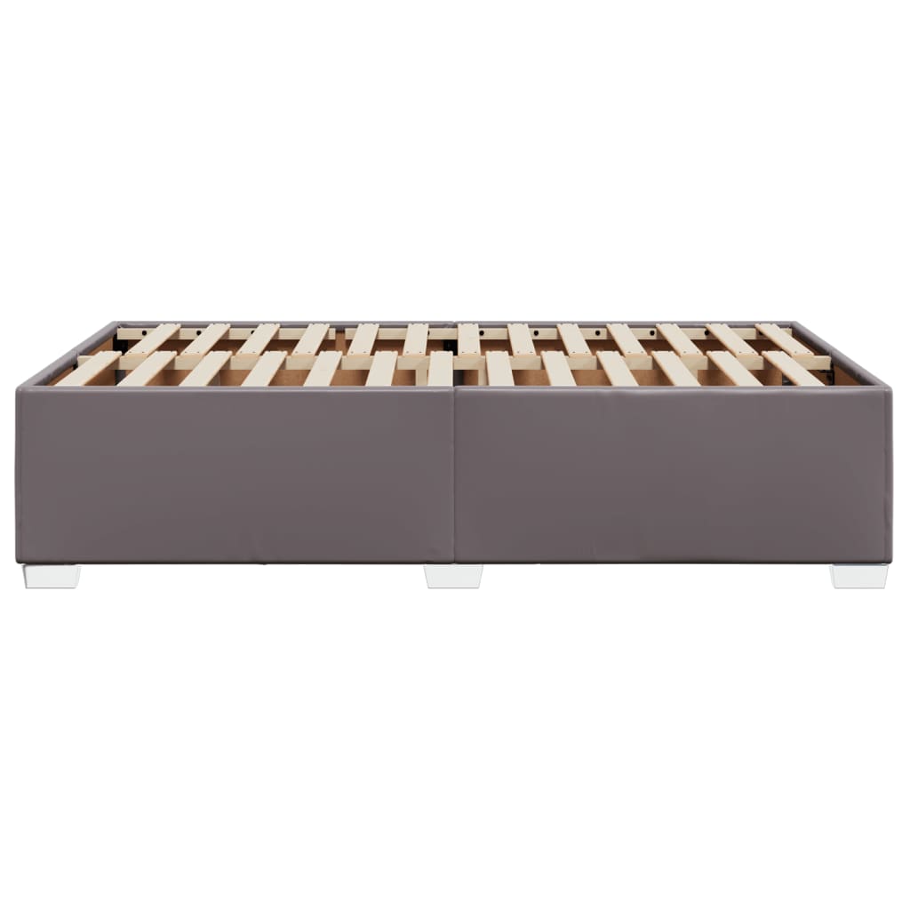 vidaXL Cadru de pat fără saltea gri 120x190 cm piele artificială