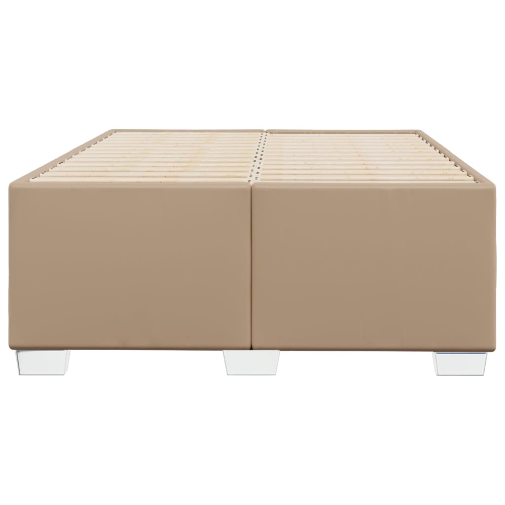 vidaXL Cadru de pat fără saltea cappuccino 120x190cm piele artificială