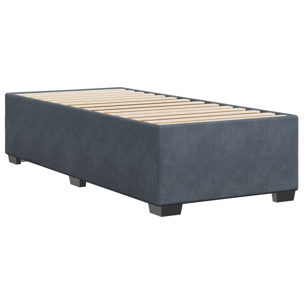 vidaXL Cadru de pat fără saltea, gri închis, 80x200 cm, catifea vidaXL Cadru de pat fără saltea, gri închis, 80x200 cm, catifea