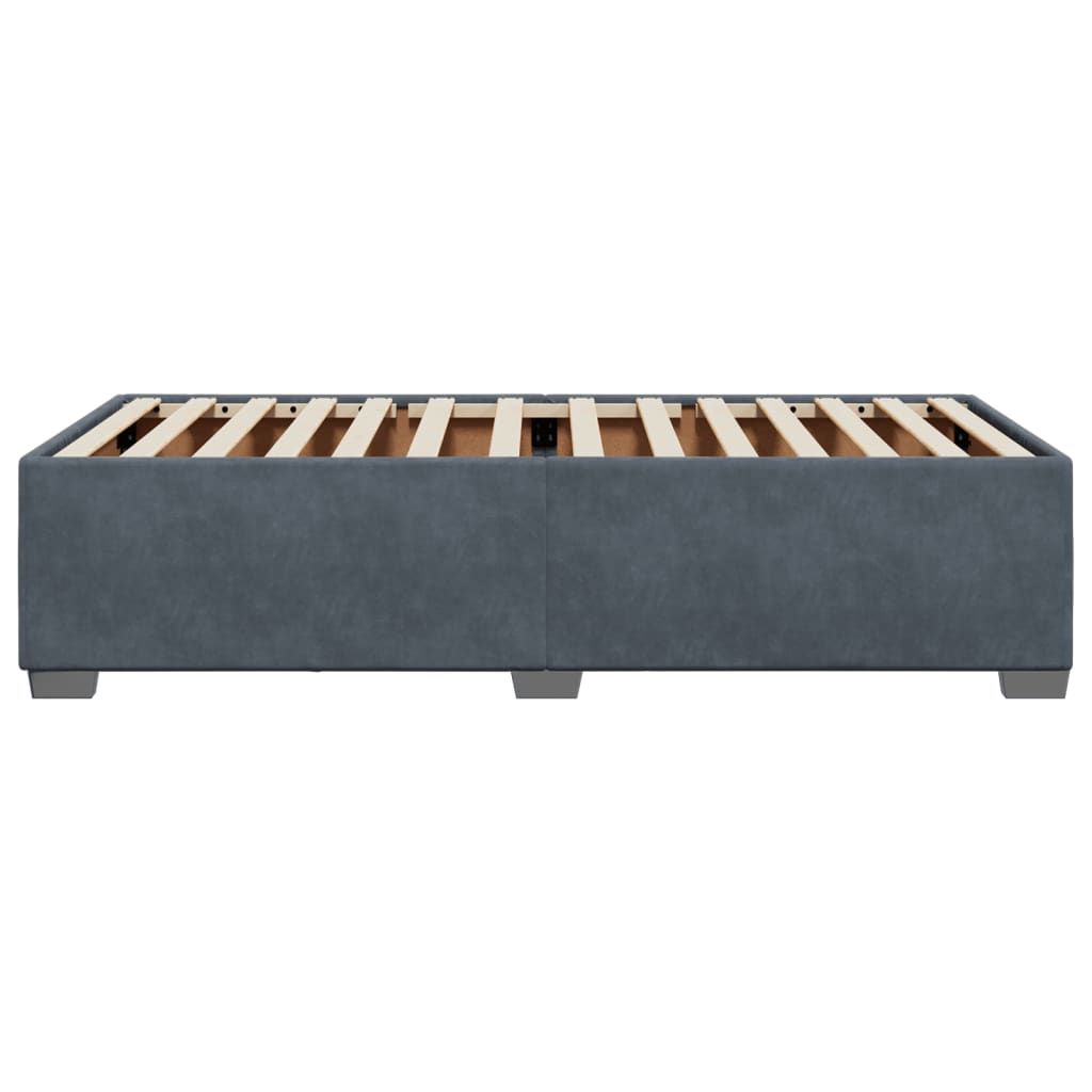 vidaXL Cadru de pat fără saltea, gri închis, 80x200 cm, catifea vidaXL Cadru de pat fără saltea, gri închis, 80x200 cm, catifea