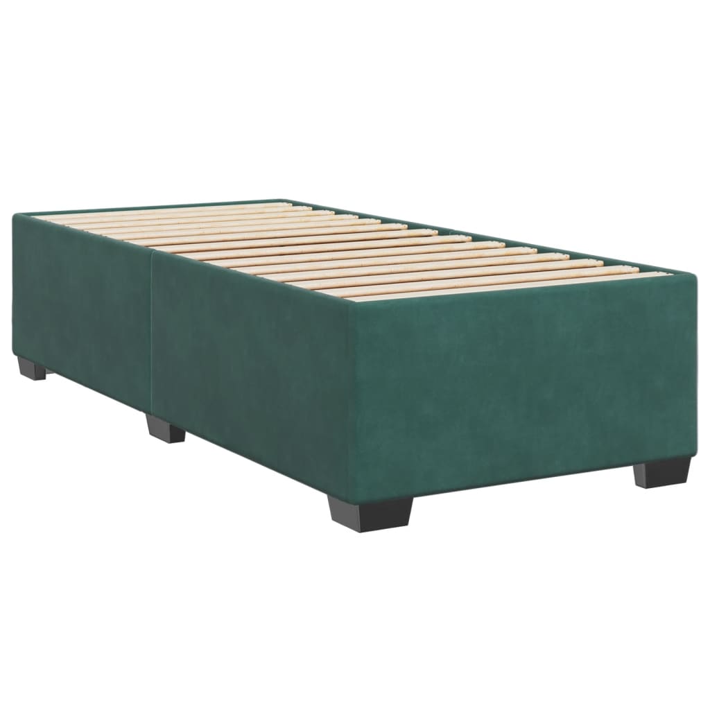 vidaXL Cadru de pat fără saltea, verde închis, 80x200 cm, catifea vidaXL Cadru de pat fără saltea, verde închis, 80x200 cm, catifea