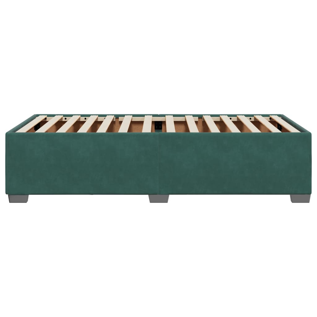 vidaXL Cadru de pat fără saltea, verde închis, 90x190 cm, catifea vidaXL Cadru de pat fără saltea, verde închis, 90x190 cm, catifea