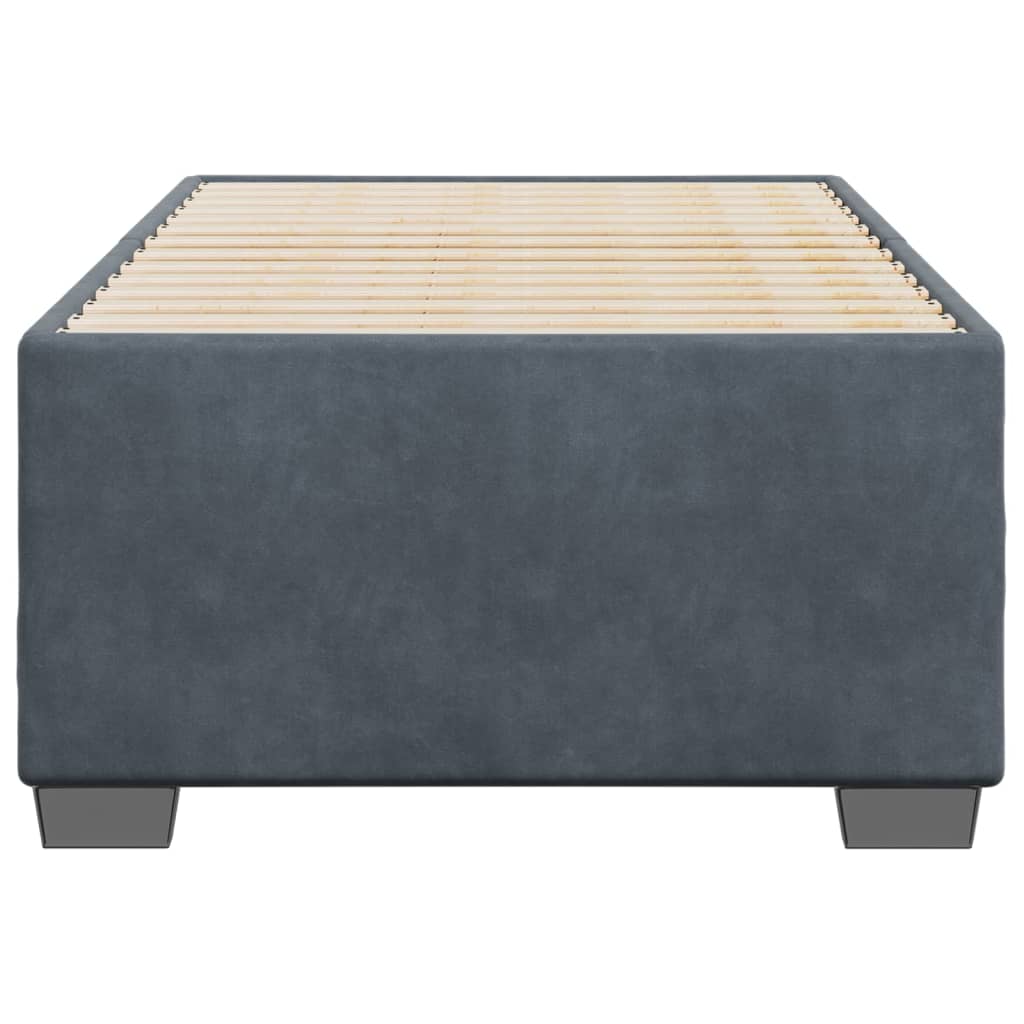 vidaXL Cadru de pat fără saltea, gri închis, 90x200 cm, catifea vidaXL Cadru de pat fără saltea, gri închis, 90x200 cm, catifea