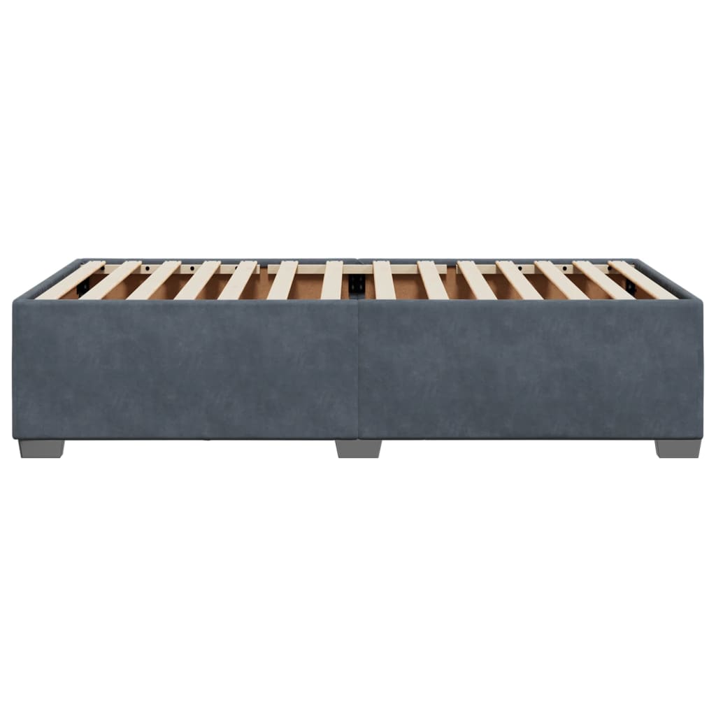 vidaXL Cadru de pat fără saltea, gri închis, 90x200 cm, catifea vidaXL Cadru de pat fără saltea, gri închis, 90x200 cm, catifea