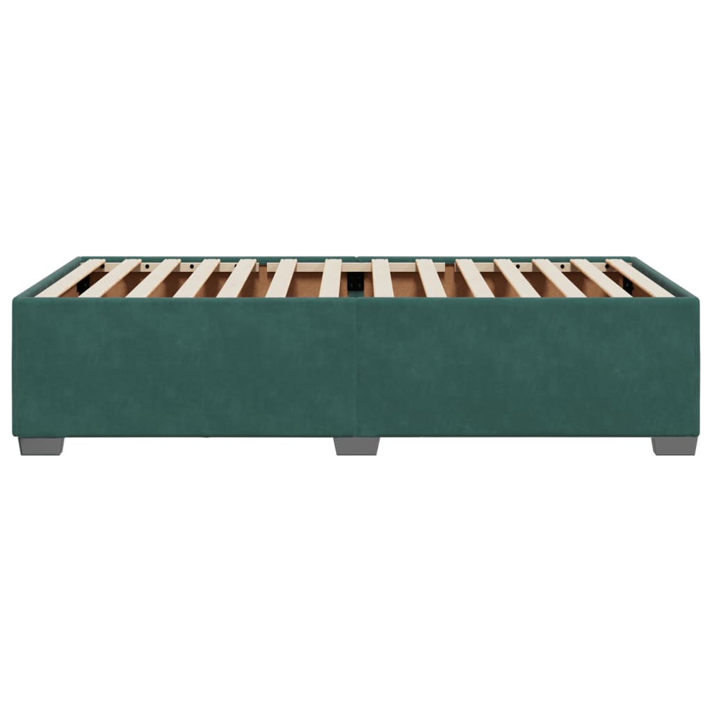 vidaXL Cadru de pat fără saltea, verde închis, 90x200 cm, catifea vidaXL Cadru de pat fără saltea, verde închis, 90x200 cm, catifea