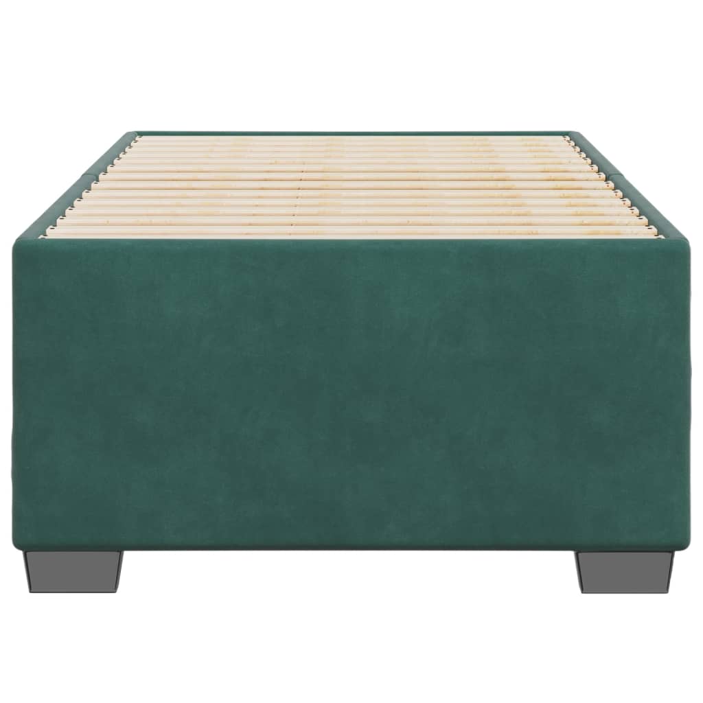 vidaXL Cadru de pat fără saltea, verde închis, 100x200 cm, catifea vidaXL Cadru de pat fără saltea, verde închis, 100x200 cm, catifea