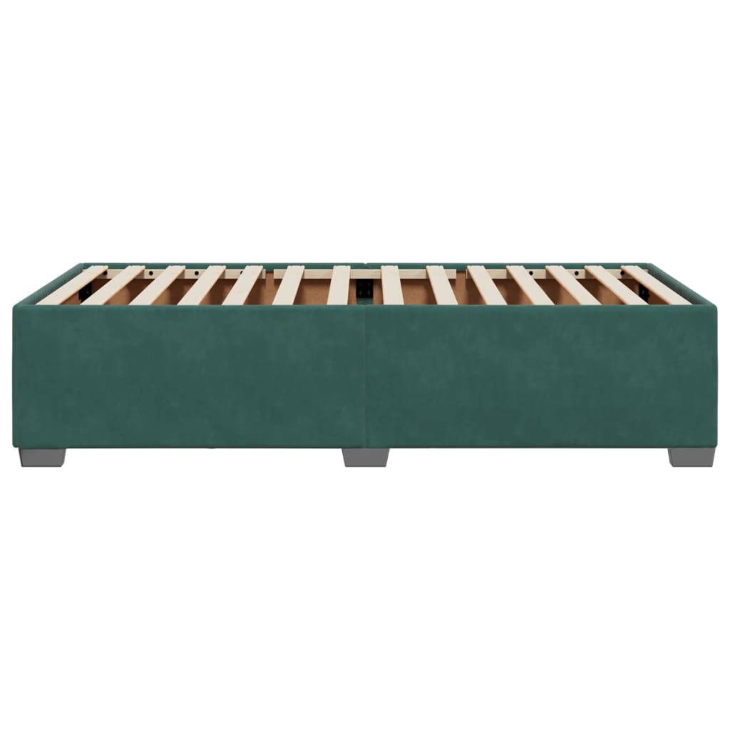vidaXL Cadru de pat fără saltea, verde închis, 100x200 cm, catifea vidaXL Cadru de pat fără saltea, verde închis, 100x200 cm, catifea