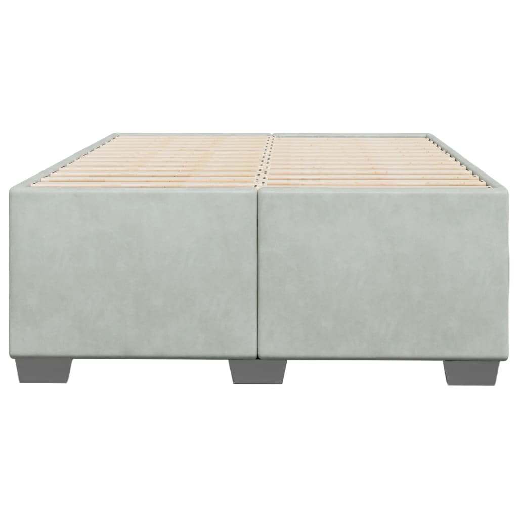 vidaXL Cadru de de pat fără saltea Gri deschis 120x190 cm catifea