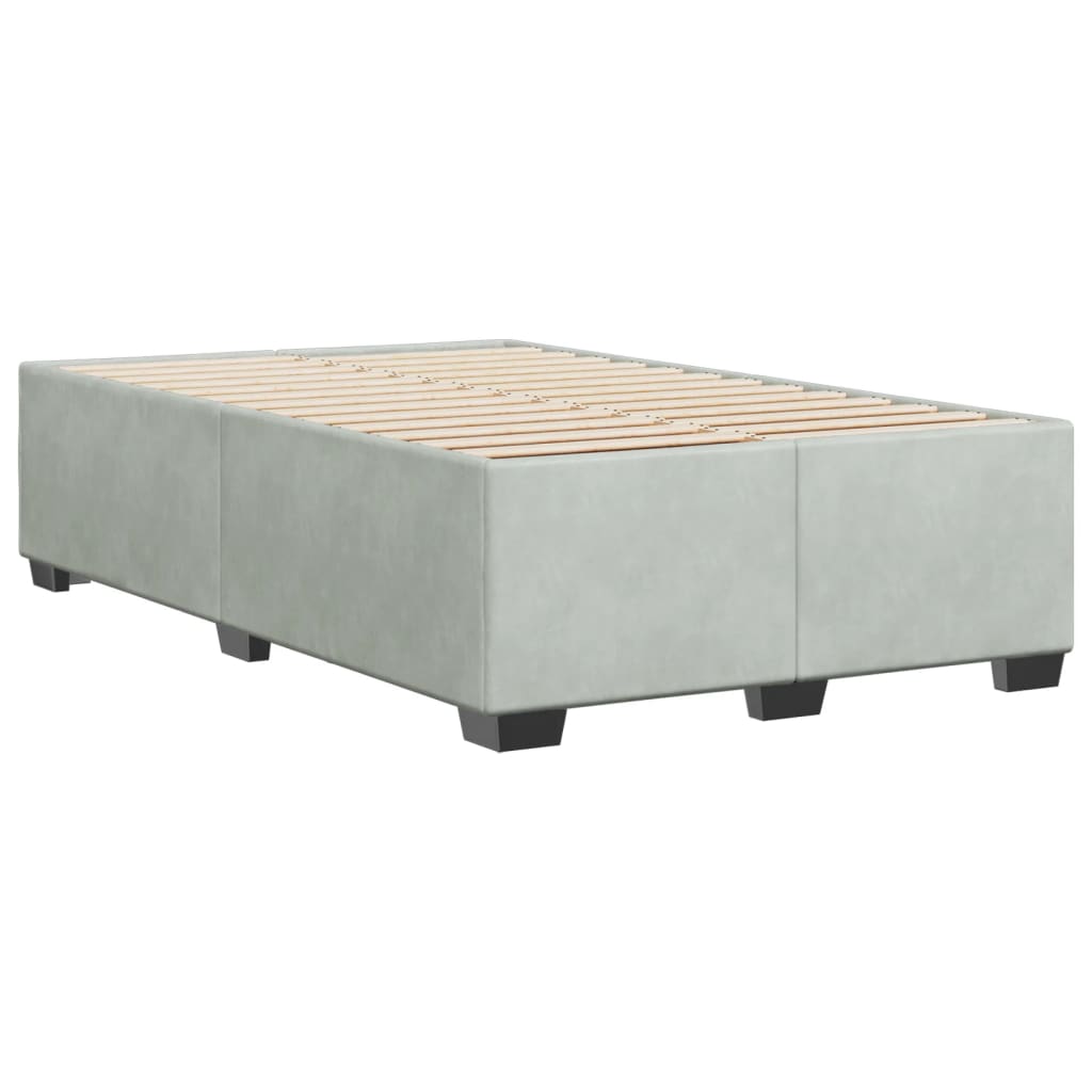 vidaXL Cadru de de pat fără saltea Gri deschis 120x190 cm catifea