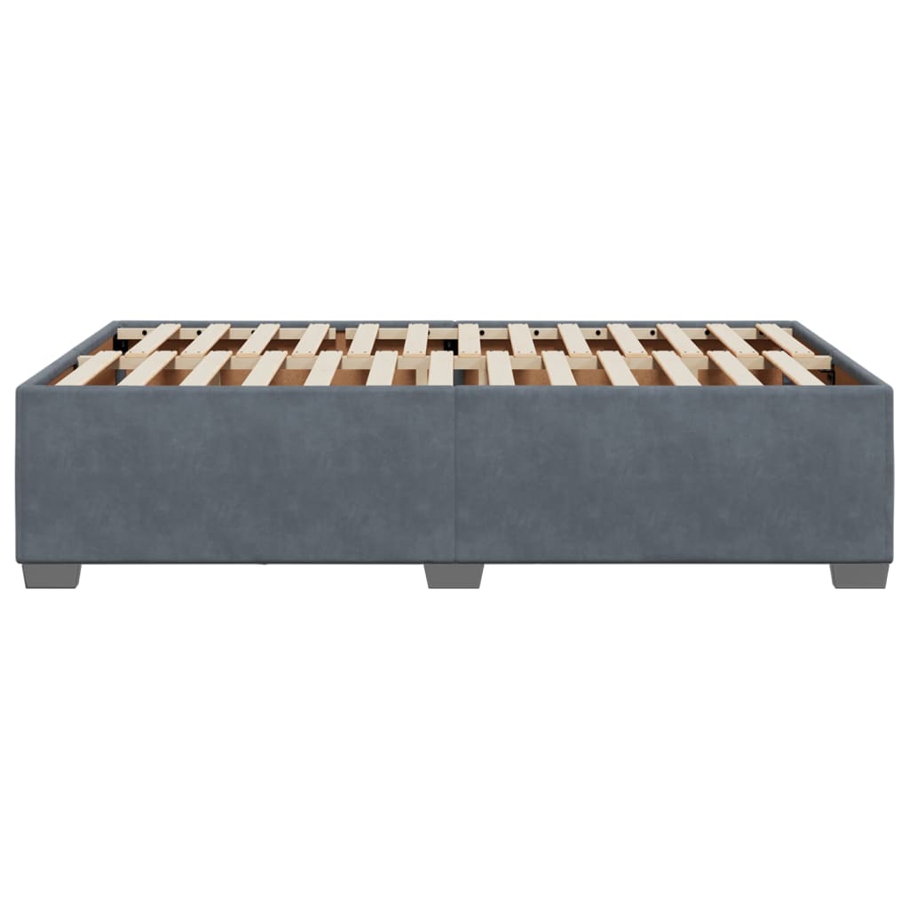vidaXL Cadru de pat fără saltea Gri închis 120x190 cm catifea